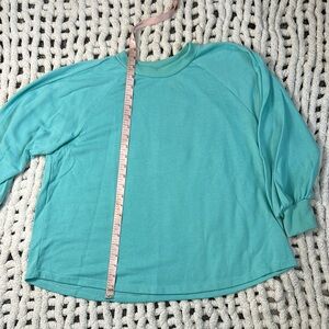 Cherish Aqua Long Sleeve Top